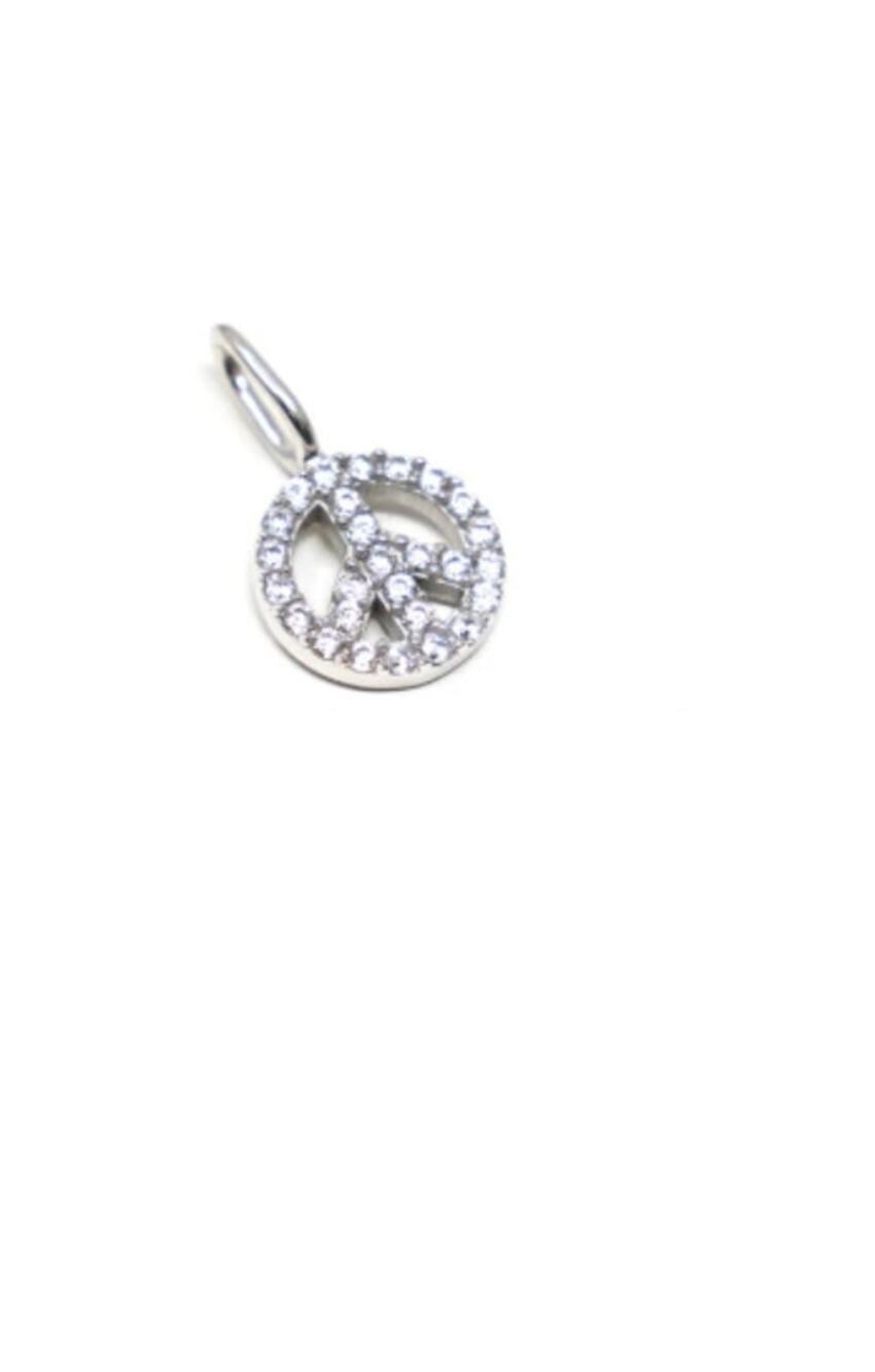 THE SIS KISS Peace and Love Charm Silver
